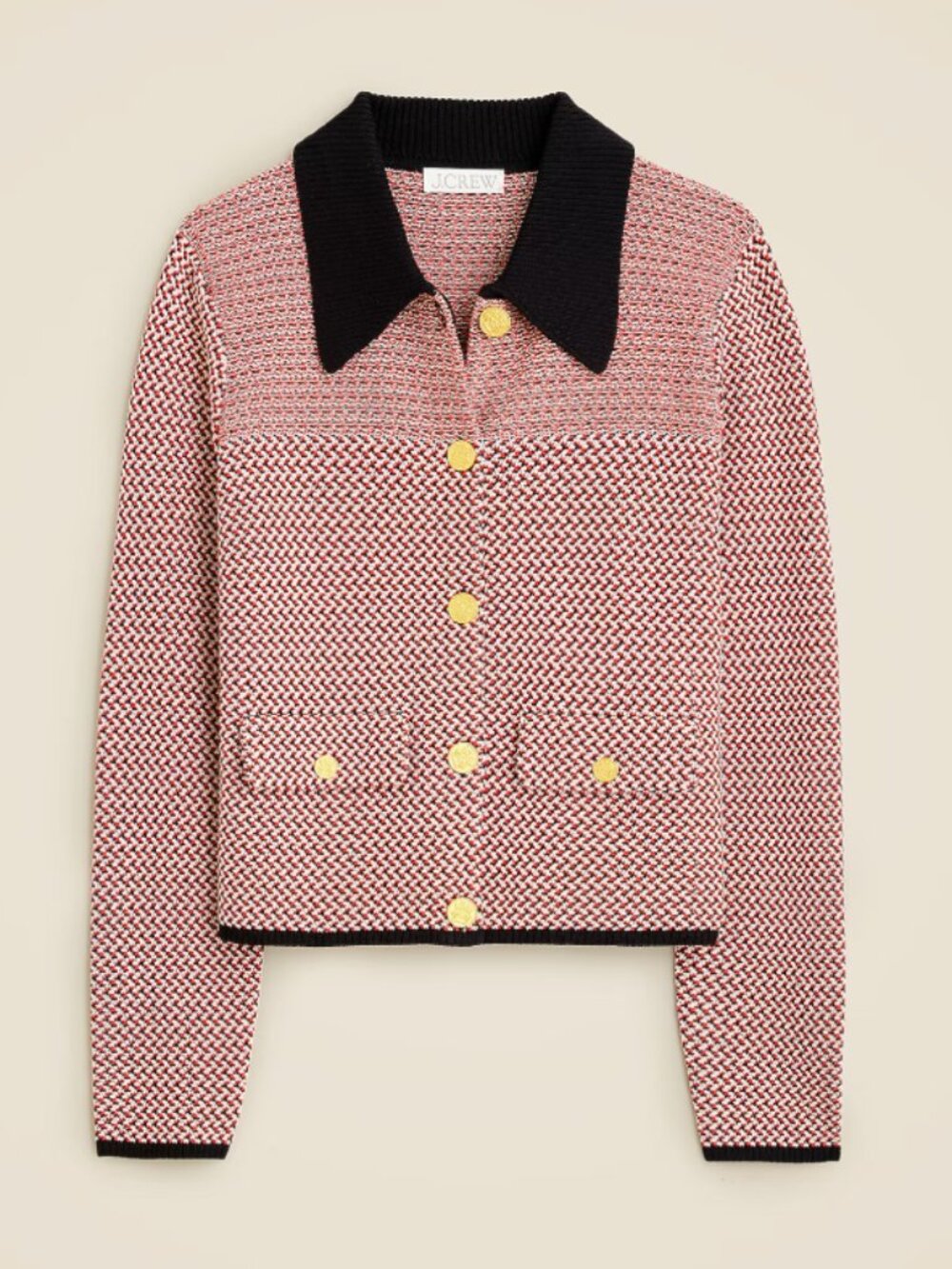 J. Crew Sweater Lady Jacket in Herringbone Cardigan Old Money Preppy Classic S